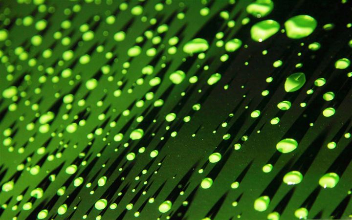 Green Water Droplets All Mac wallpaper