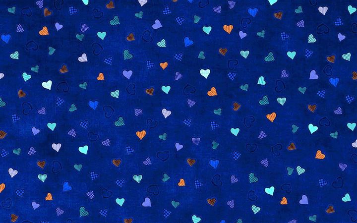 Hearts Blue Background All Mac wallpaper