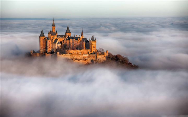 Hohenzollern Castle Fog Germany All Mac wallpaper