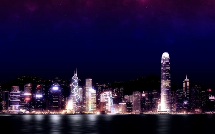 Hong Kong night All Mac wallpaper