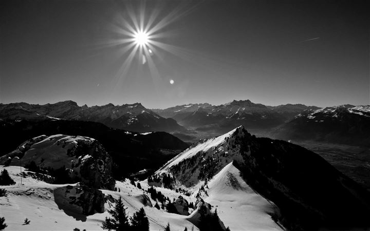 Landscape In Black And White All Mac wallpaper