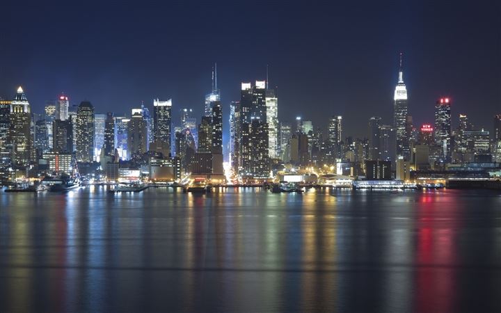 Manhattan Panorama At Night All Mac wallpaper