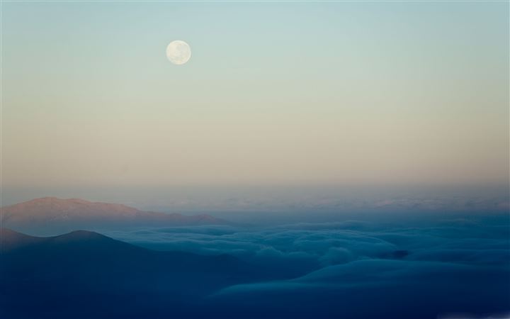 Moon Above The Clouds All Mac wallpaper