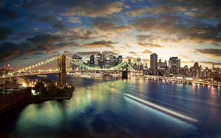 New York City Brooklyn Bridge View All Mac wallpaper