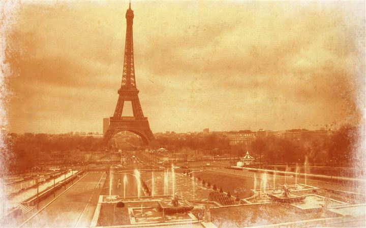 Old Photo Of The Eiffel Tower All Mac wallpaper