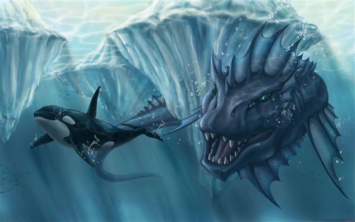 Prehistoric Underwater Monster All Mac wallpaper