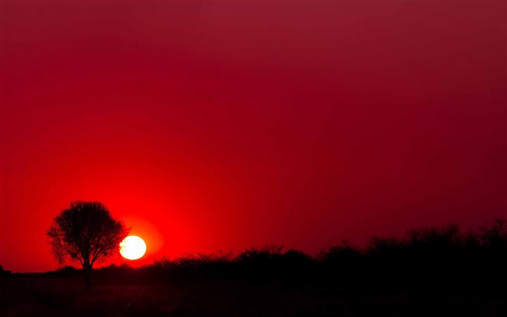 Red Sunset Botswana Africa All Mac wallpaper