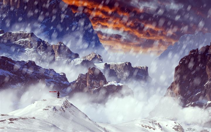 Snow capped mountains All Mac wallpaper