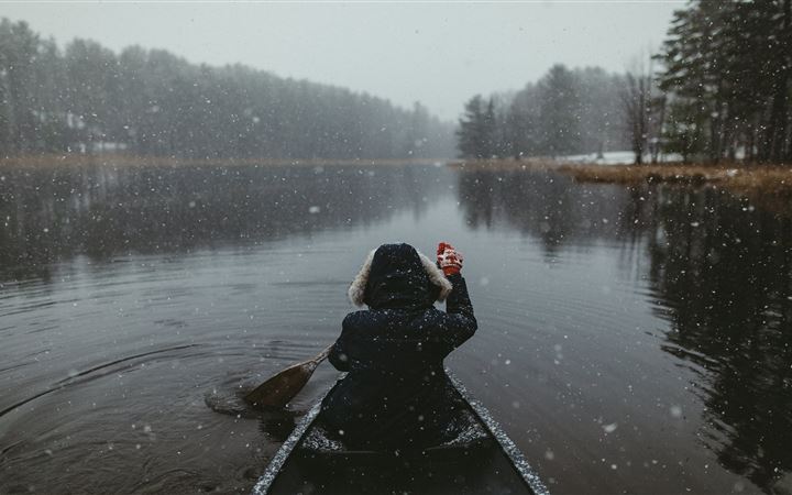 Snowy Paddles in the ADK’s All Mac wallpaper
