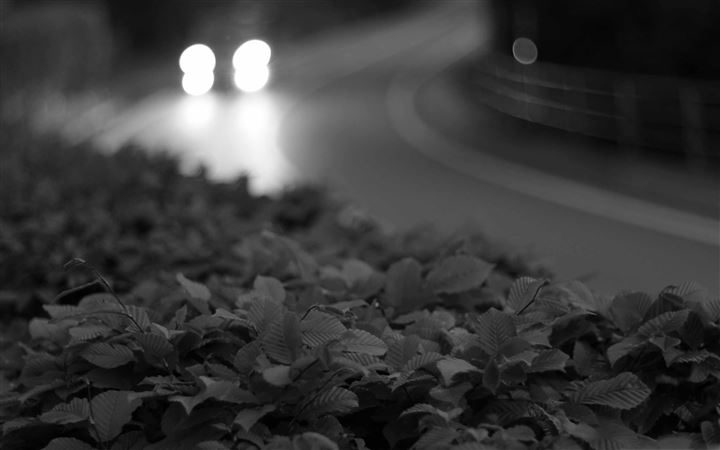 Street At Night Black And White All Mac wallpaper