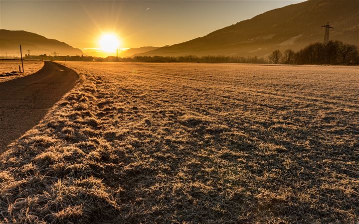 Sun Rise On A Cold Winters Day All Mac wallpaper