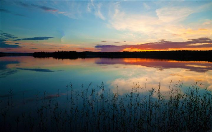 Sunset Reflection On Lake MacBook Air wallpaper
