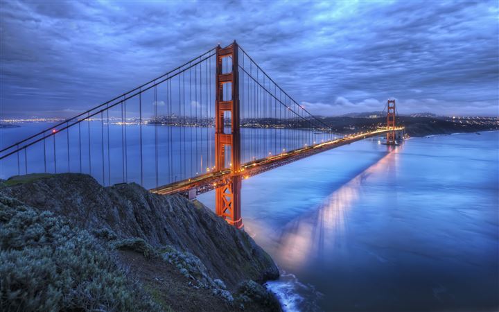The Golden Gate Bridge At Dusk All Mac wallpaper