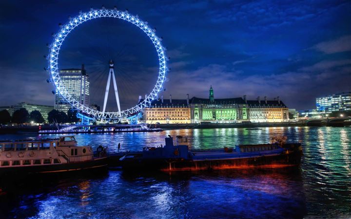 The London Eye At Night All Mac wallpaper