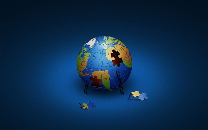 The earth puzzle All Mac wallpaper