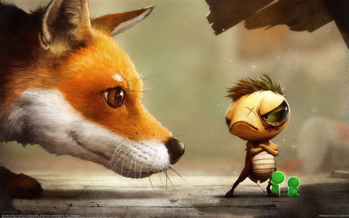 The fox and the tortoise All Mac wallpaper