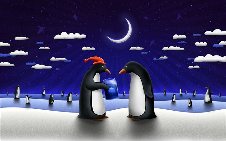 The penguin's love All Mac wallpaper