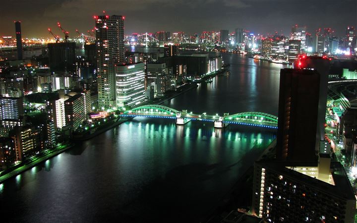 Tokyo Panoramic City Night All Mac wallpaper