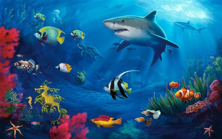 Underwater Life All Mac wallpaper