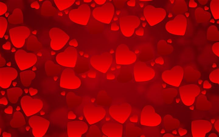 Valentine's  Day Red Hearts All Mac wallpaper
