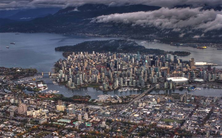 Vancouver Aerial View All Mac wallpaper