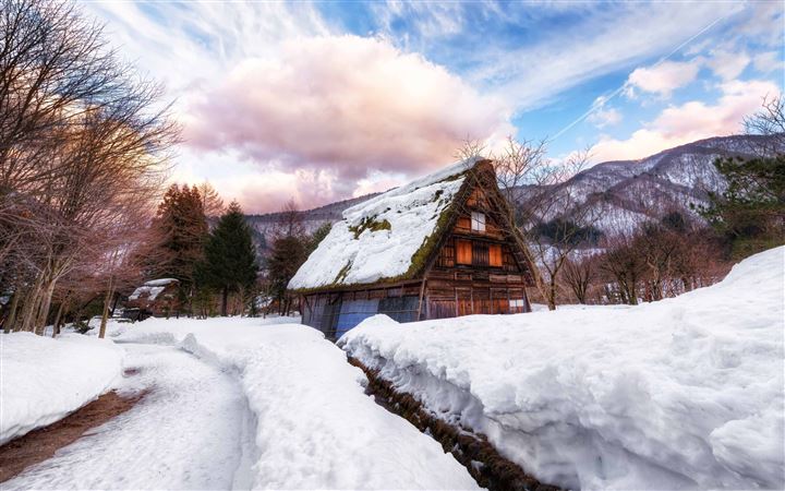 Village In Japan During Winter All Mac wallpaper