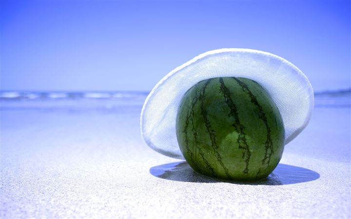 Watermelon on the beach All Mac wallpaper