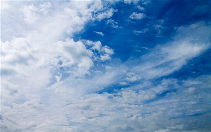 White Clouds On The Blue Sky Nature All Mac wallpaper