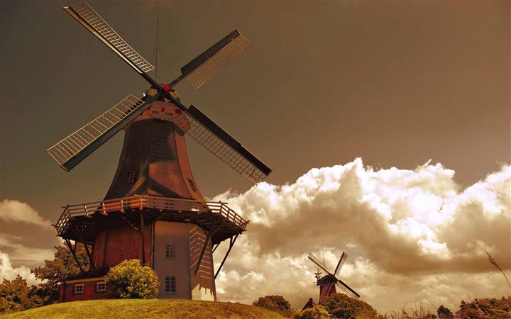 Windmills In The Netherlands All Mac wallpaper