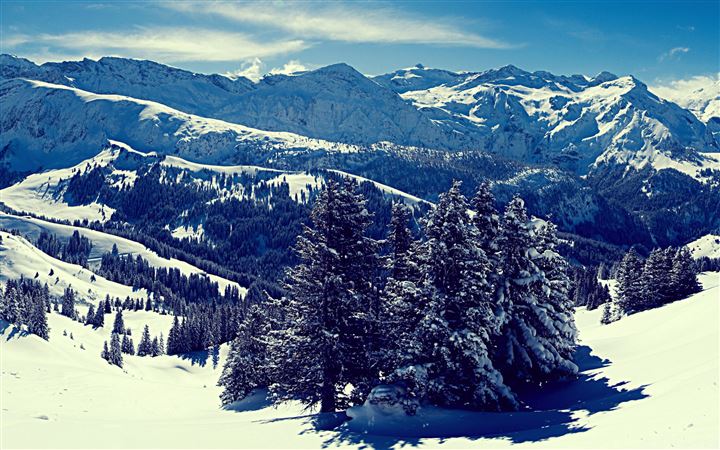 Winter Mountain Landscape All Mac wallpaper