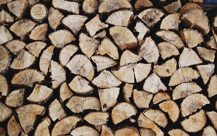 Wood pile in a shack All Mac wallpaper