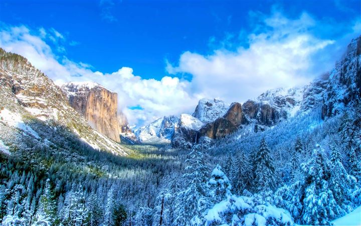 Yosemite Snow Snow Valley All Mac wallpaper