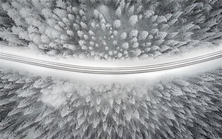 bird's eye view of highway All Mac wallpaper