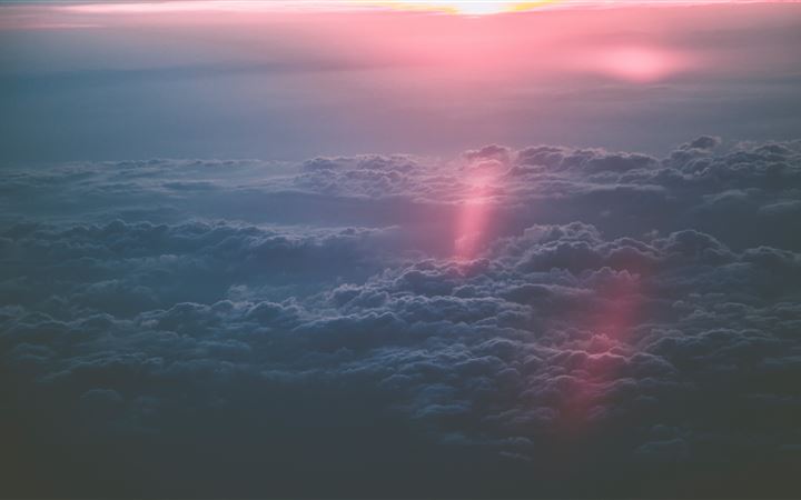 clouds during sunset 5k MacBook Air wallpaper