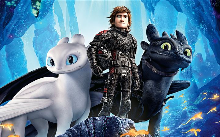 how to train your dragon into the hidden world 5k MacBook Air wallpaper