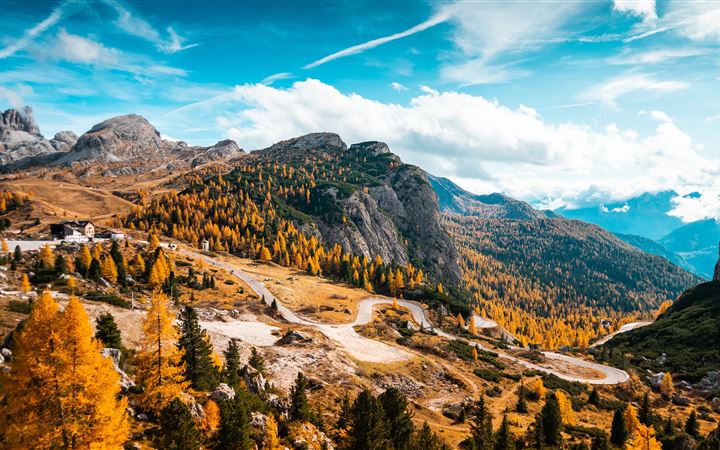 italy autumn forest 5k All Mac wallpaper