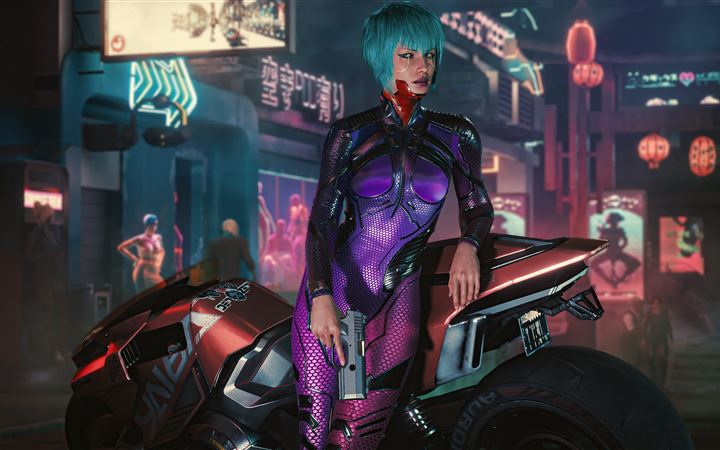 lady in cyberpunk 2077 All Mac wallpaper