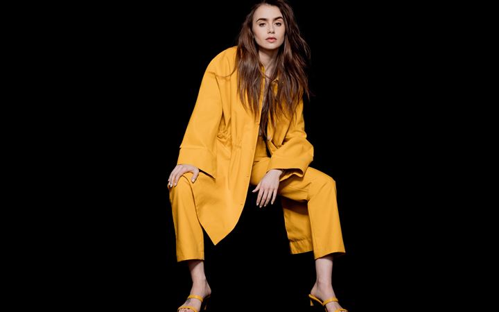 lily collins the observer photoshoot 12k All Mac wallpaper