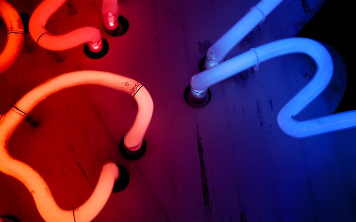 red and blue LED light All Mac wallpaper