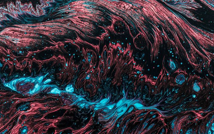 red and blue fluid abstract painting All Mac wallpaper