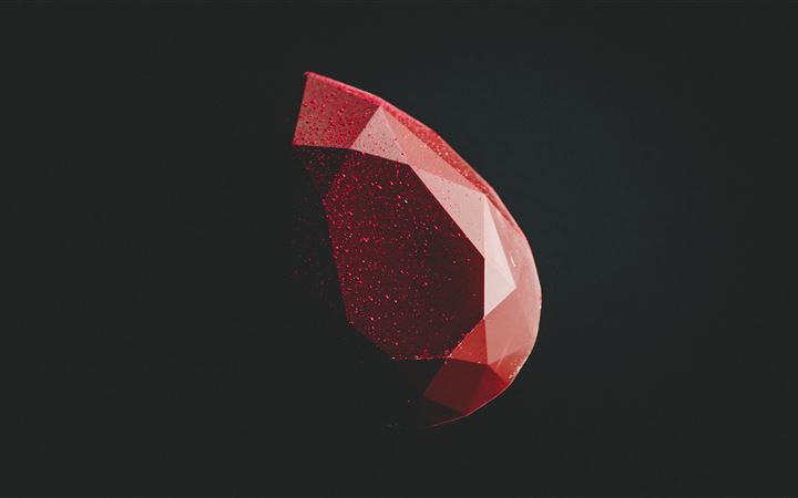 red diamond minimal dark 5k All Mac wallpaper