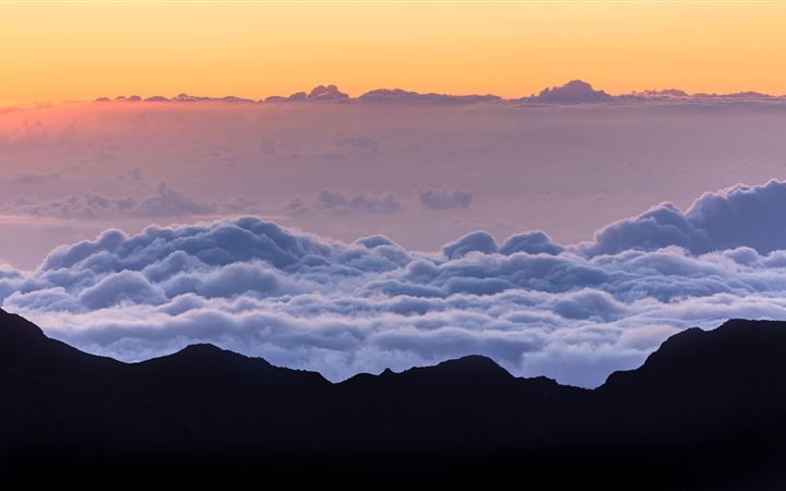 sea of clouds mountains 5k MacBook Air wallpaper