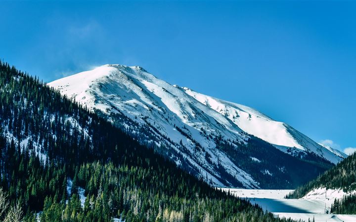snow capped mountains daylight 5k All Mac wallpaper