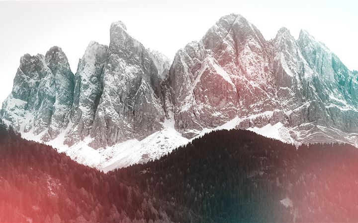 snow covered mountain during day time 5k All Mac wallpaper