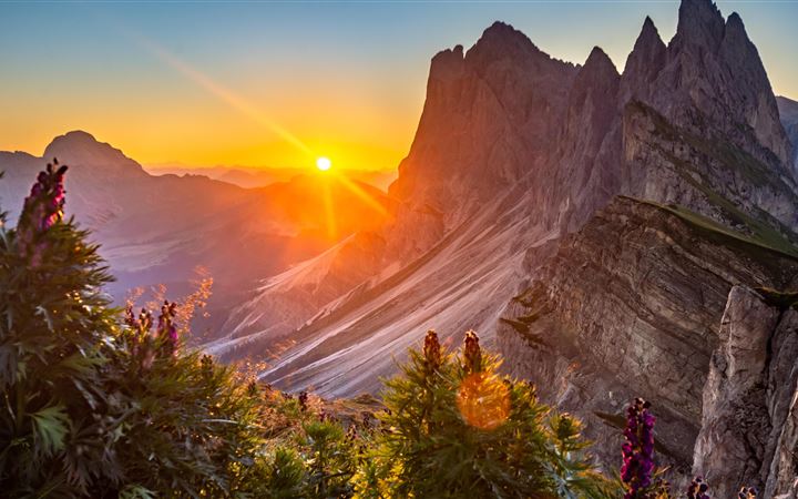sunrise at the dolomites italy All Mac wallpaper
