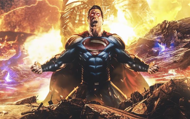 superman and darkseid zack snyders justice league MacBook Air wallpaper