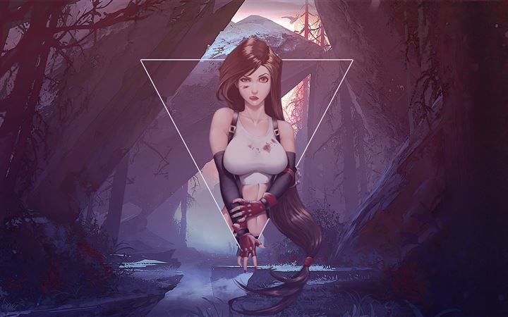 tifa lockhart picture in picture 5k All Mac wallpaper