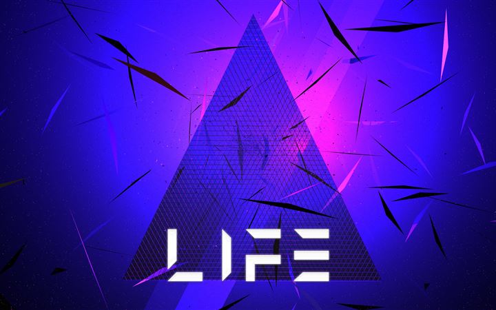 triangle abstract life typography 5k All Mac wallpaper