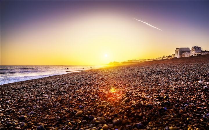 Brighton Beach Sunset MacBook Pro wallpaper