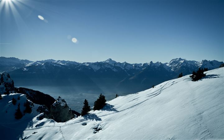 Switzerland Mountains Winter MacBook Pro wallpaper